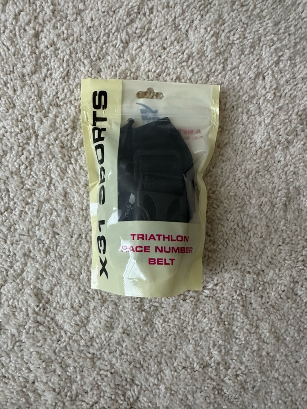 X31 Sports Triathlon Race Number Belt 6 Gel Loops New Running Biking Swimming